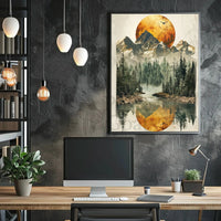 Mountain Reflection: Tranquil Wilderness National Park Poster PosterGoat
