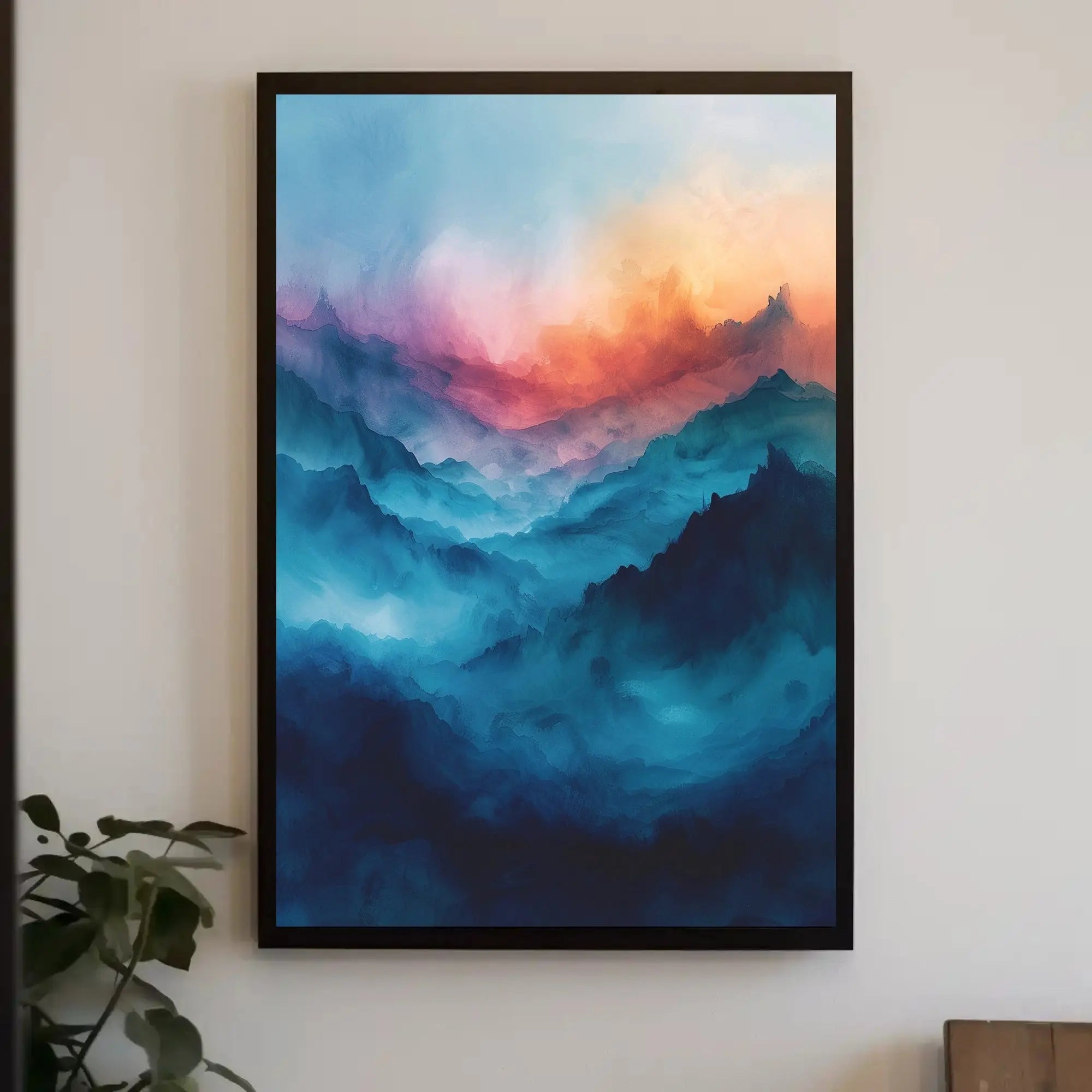 Mountain Serenity at Dusk Abstract, Artistic, or Pop Culture Poster PosterGoat