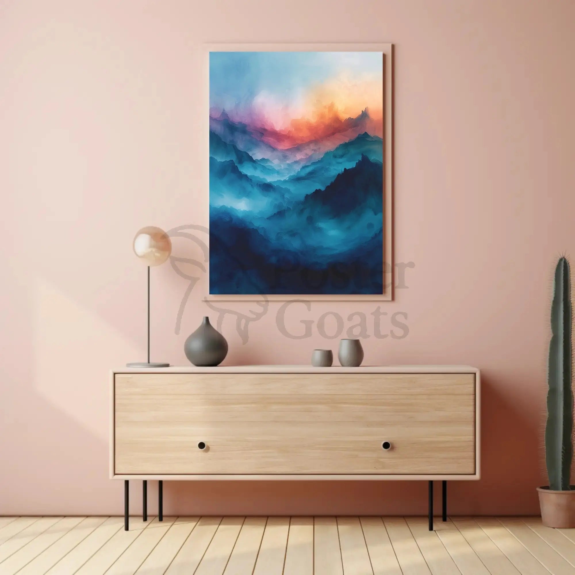 Mountain Serenity at Dusk Abstract, Artistic, or Pop Culture Poster PosterGoat