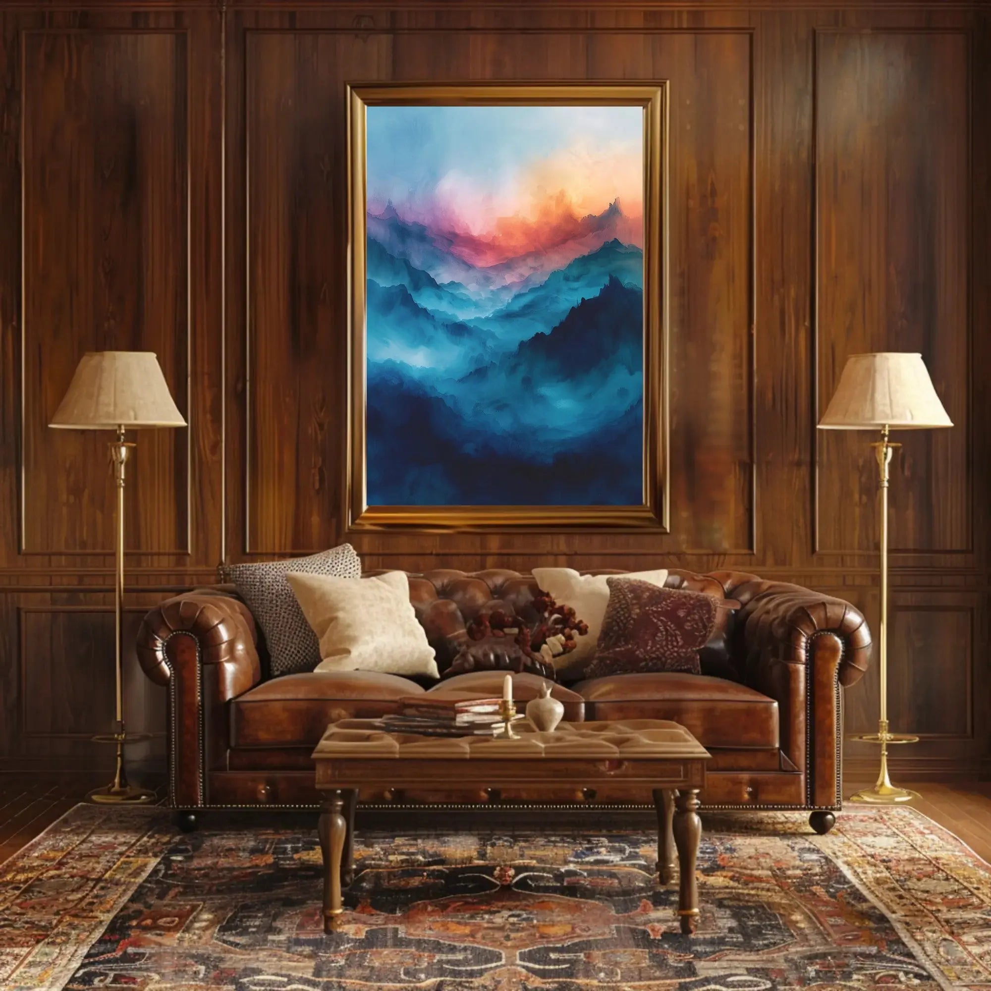 Mountain Serenity at Dusk Abstract, Artistic, or Pop Culture Poster PosterGoat