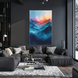 Mountain Serenity at Dusk Abstract, Artistic, or Pop Culture Poster PosterGoat