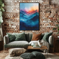 Mountain Serenity at Dusk Abstract, Artistic, or Pop Culture Poster PosterGoat