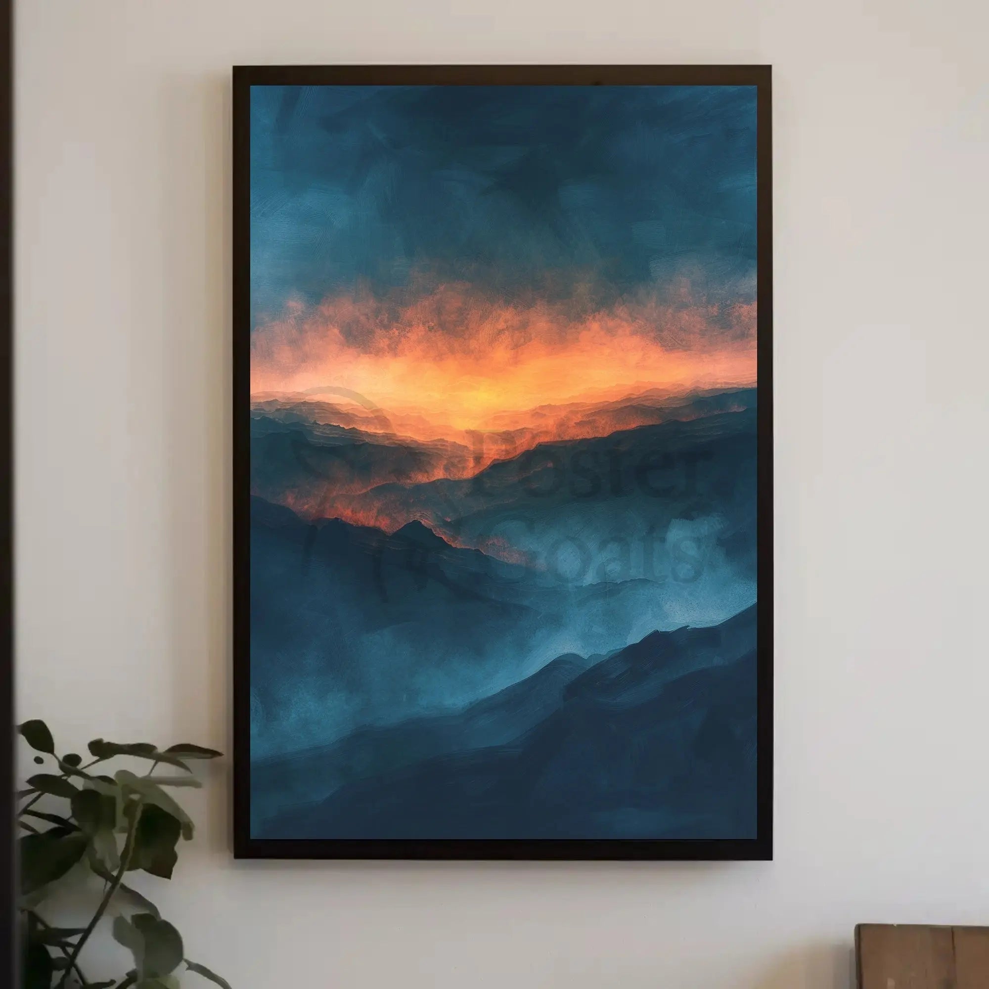 Mountain Sunrise Landscape: Abstract, Artistic, or Pop Culture Poster PosterGoat