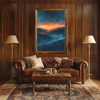Mountain Sunrise Landscape: Abstract, Artistic, or Pop Culture Poster PosterGoat