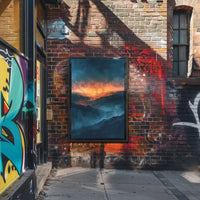 Mountain Sunrise Landscape: Abstract, Artistic, or Pop Culture Poster PosterGoat