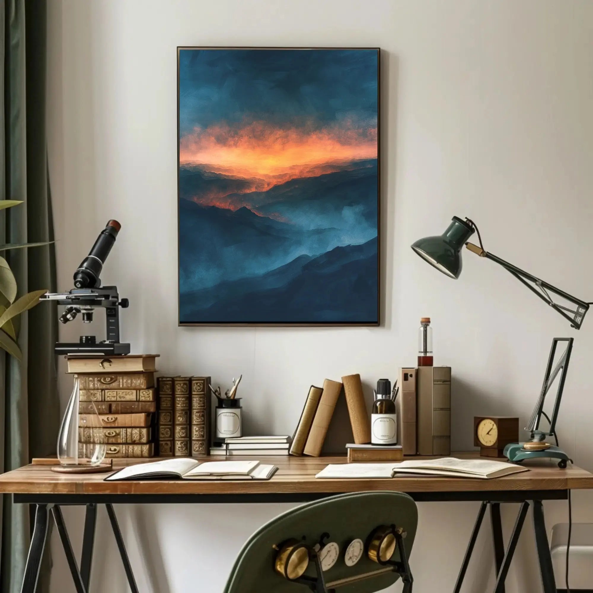 Mountain Sunrise Landscape: Abstract, Artistic, or Pop Culture Poster PosterGoat