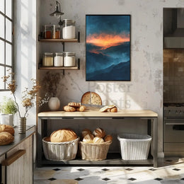 Mountain Sunrise Landscape: Abstract, Artistic, or Pop Culture Poster PosterGoat
