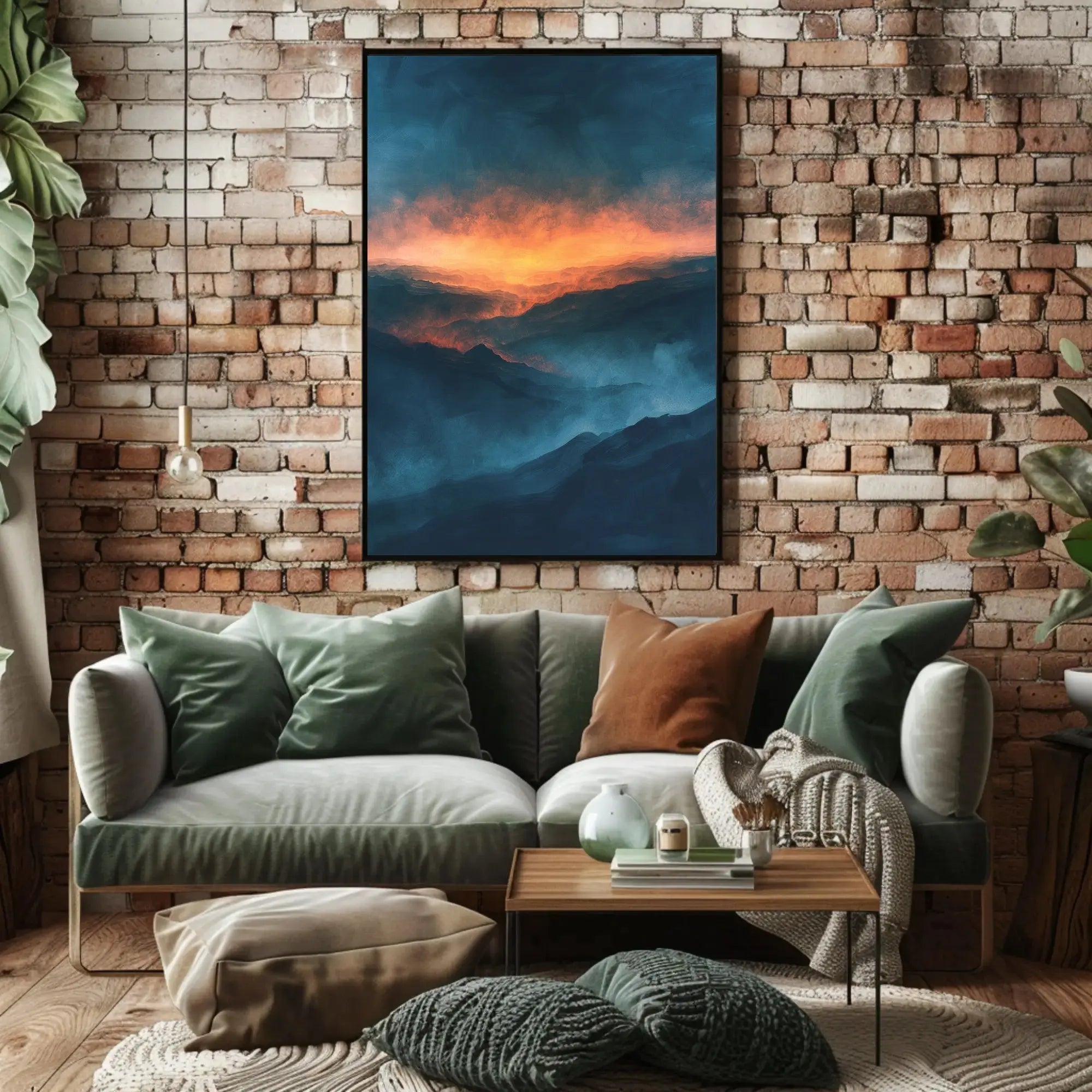 Mountain Sunrise Landscape: Abstract, Artistic, or Pop Culture Poster PosterGoat