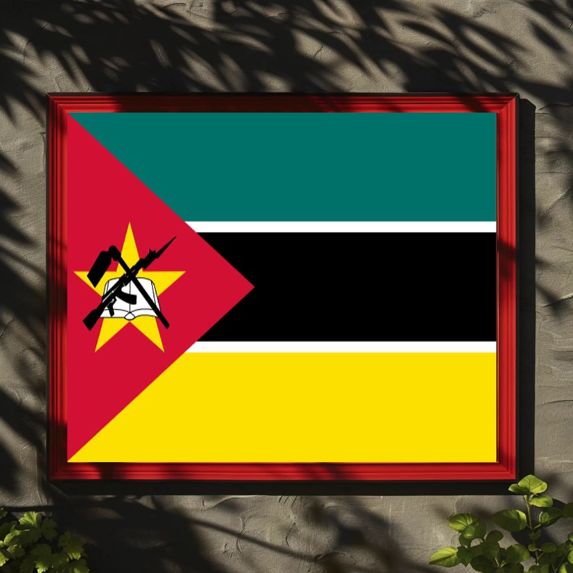 Mozambique National Flag Poster: Cultural or Heritage Poster PosterGoat