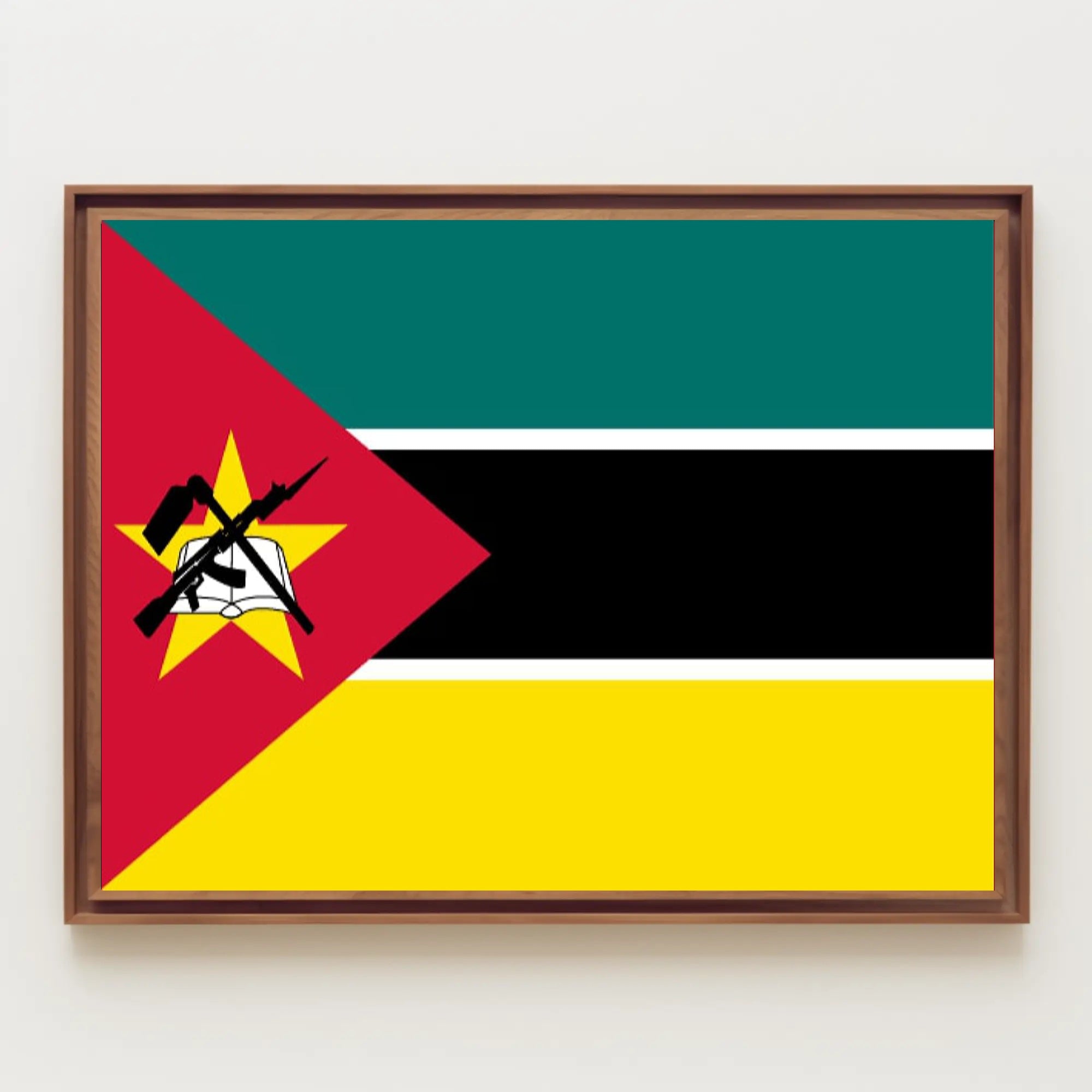 Mozambique National Flag Poster: Cultural or Heritage Poster PosterGoat