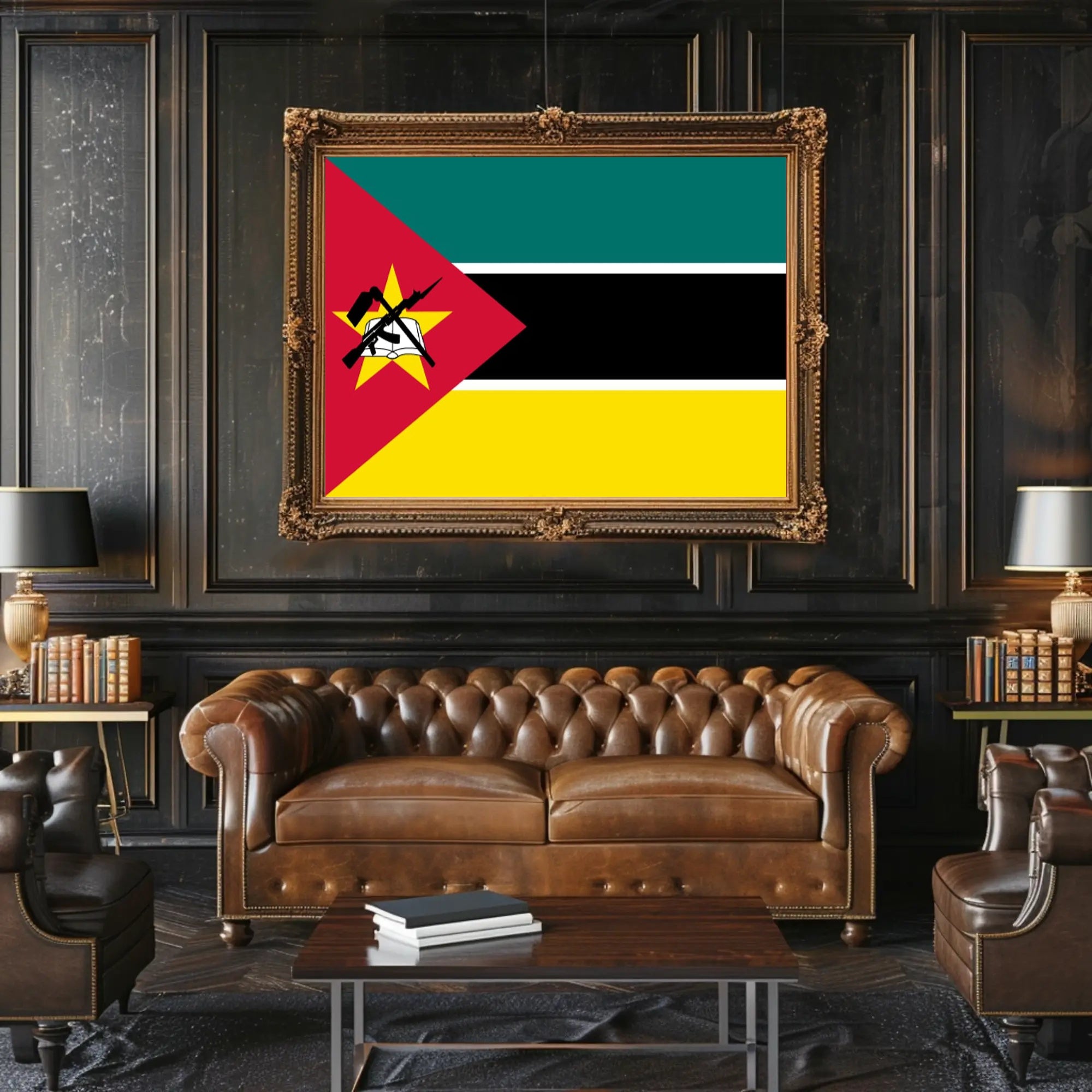 Mozambique National Flag Poster: Cultural or Heritage Poster PosterGoat