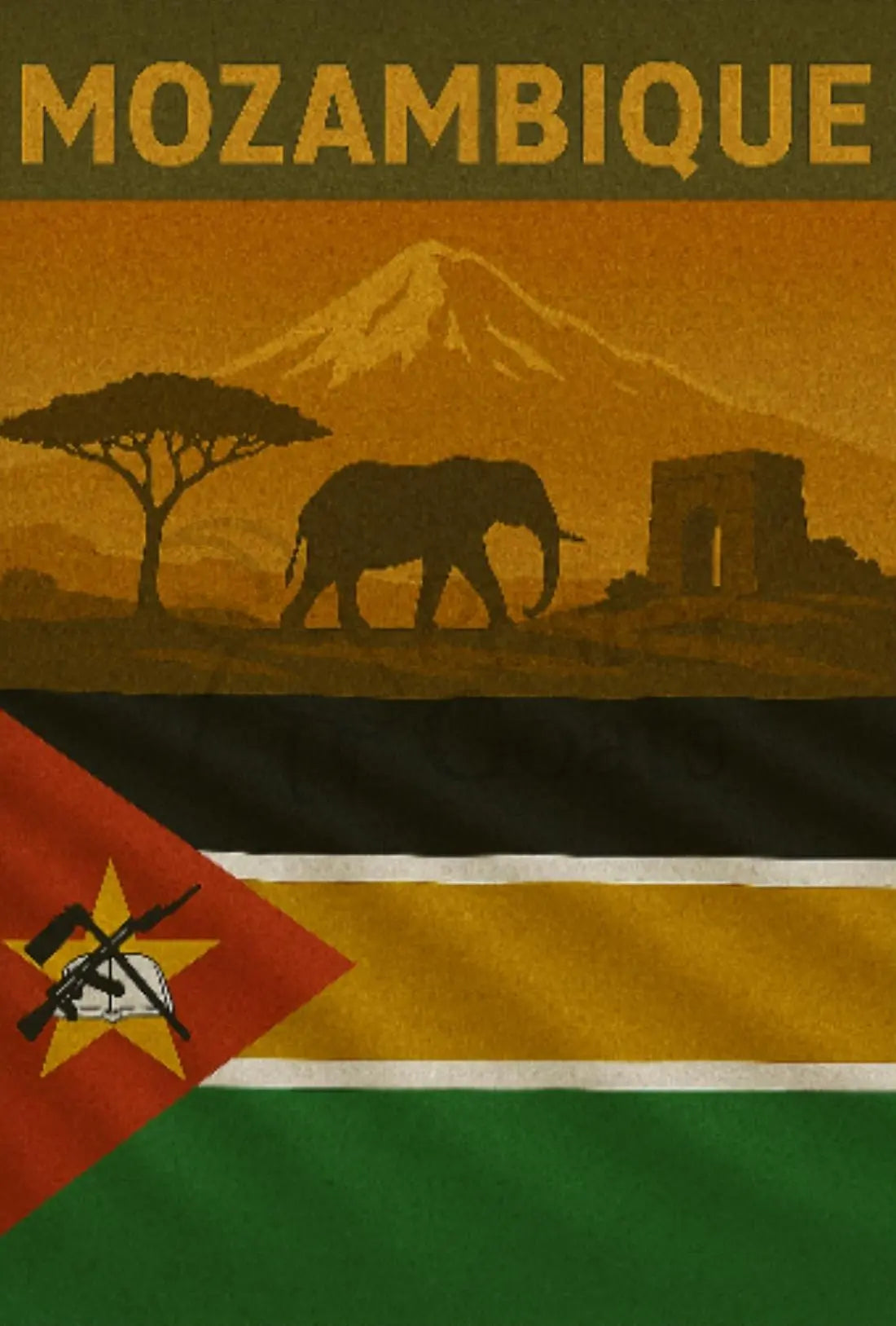 Mozambique Pride African Travel Adventure Poster PosterGoat