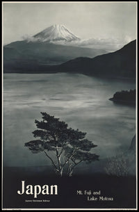 Mt. Fuji and Lake Motosu Travel Poster PosterGoat
