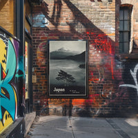 Mt. Fuji and Lake Motosu Travel Poster PosterGoat