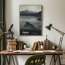 Mt. Fuji and Lake Motosu Travel Poster PosterGoat