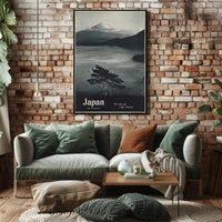 Mt. Fuji and Lake Motosu Travel Poster PosterGoat