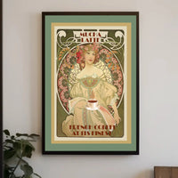 Mucha Latte Art Nouveau Coffee Cultural or Heritage Poster PosterGoat