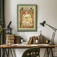 Mucha Latte Art Nouveau Coffee Cultural or Heritage Poster PosterGoat