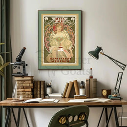 Mucha Latte Art Nouveau Coffee Cultural or Heritage Poster PosterGoat