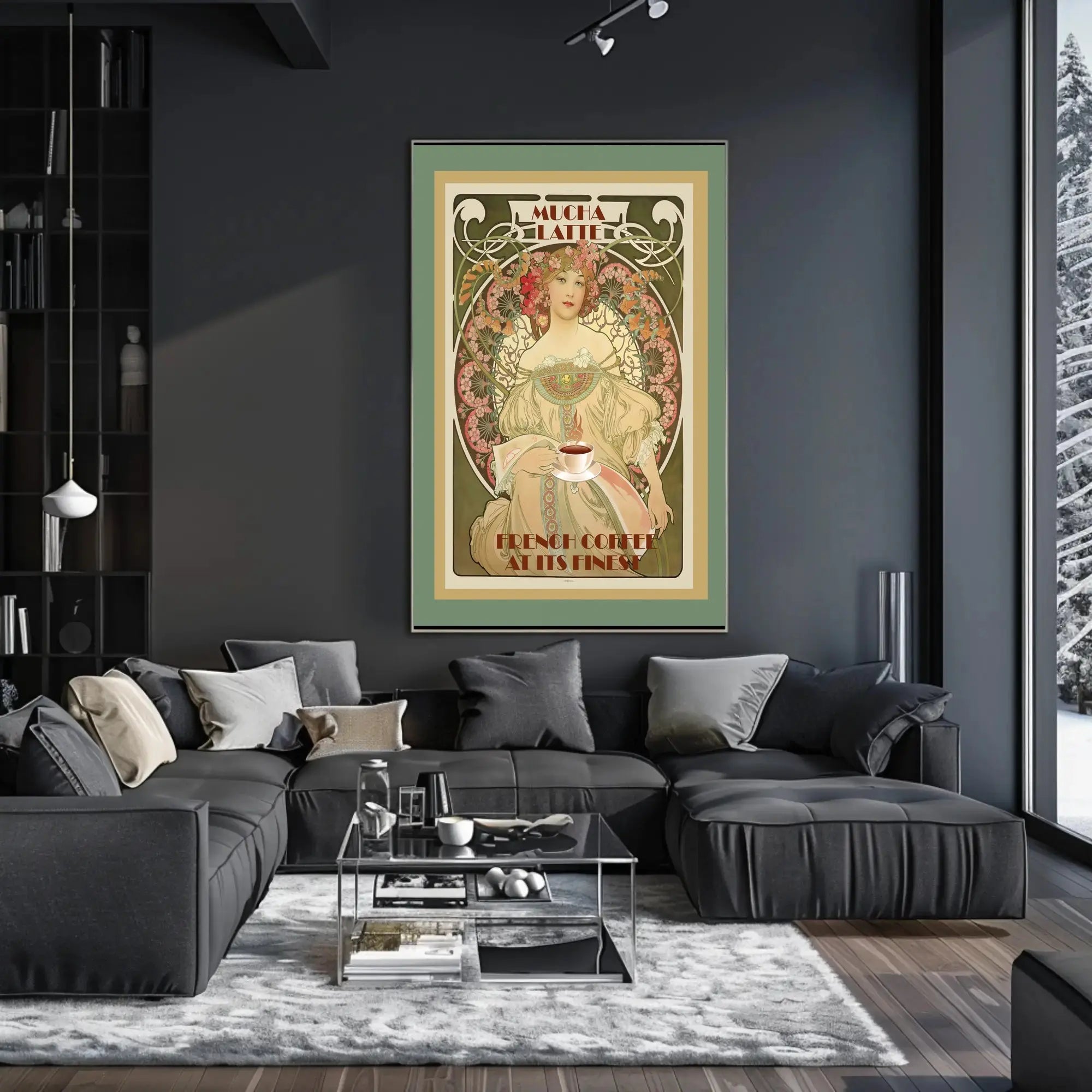Mucha Latte Art Nouveau Coffee Cultural or Heritage Poster PosterGoat