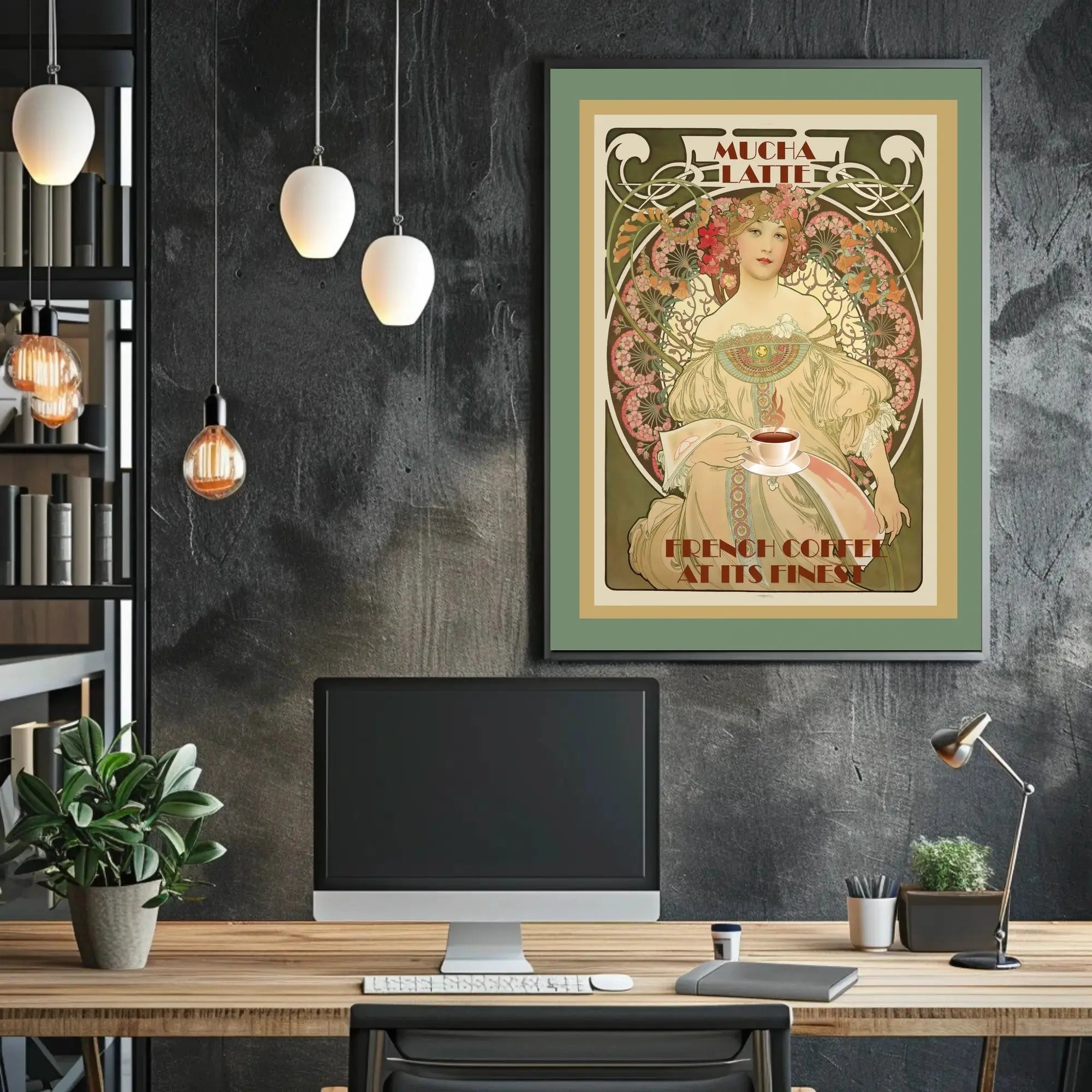 Mucha Latte Art Nouveau Coffee Cultural or Heritage Poster PosterGoat