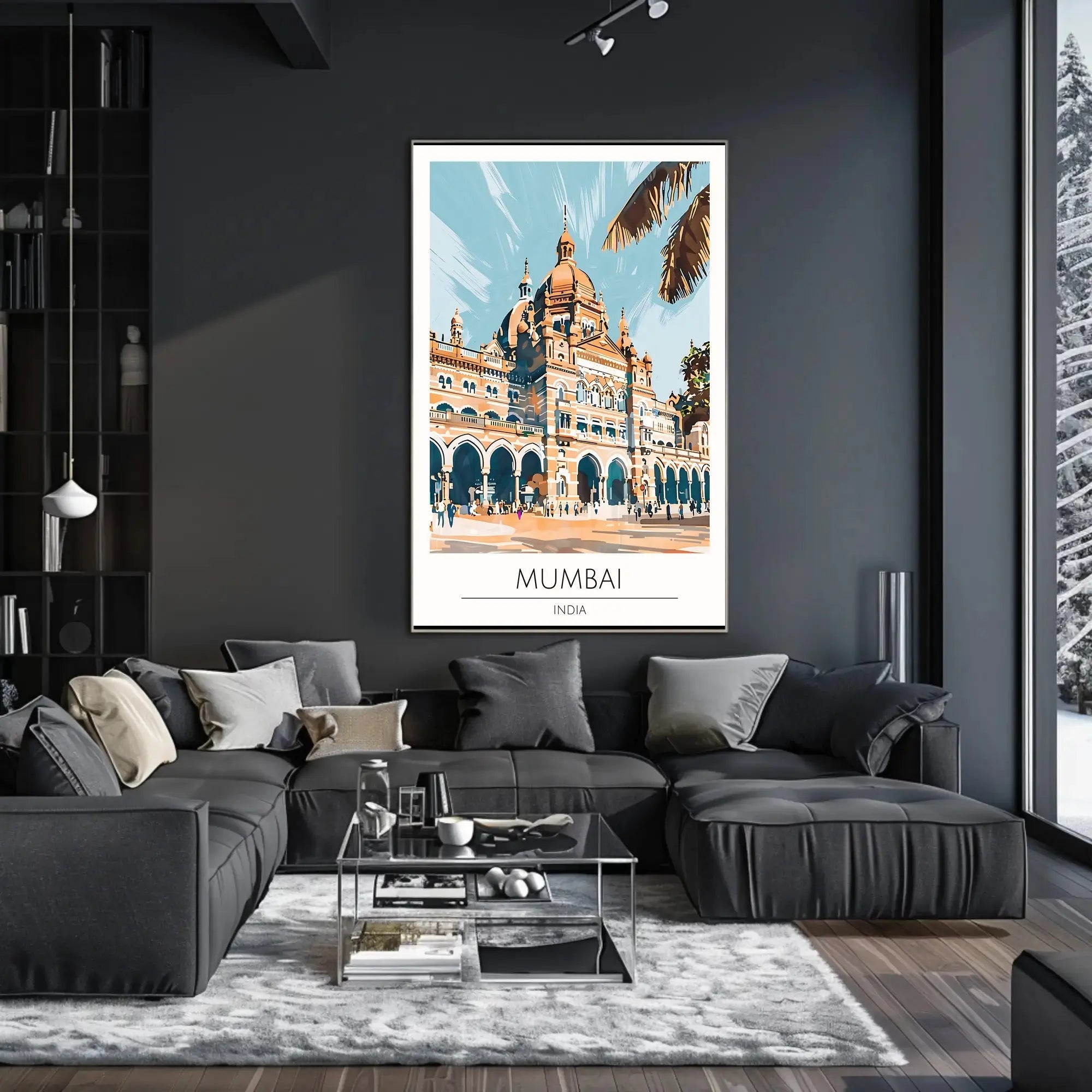 Mumbai Architectural Landmark Travel Poster PosterGoat