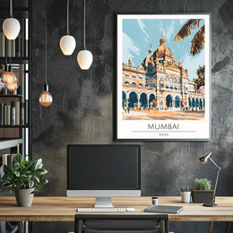 Mumbai Architectural Landmark Travel Poster PosterGoat