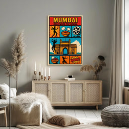 Mumbai Bollywood Pop Drama Art in Pop Culture Poster PosterGoat