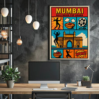 Mumbai Bollywood Pop Drama Art in Pop Culture Poster PosterGoat