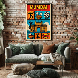 Mumbai Bollywood Pop Drama Art in Pop Culture Poster PosterGoat