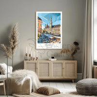 Munich Gothic Revival Travel Poster PosterGoat