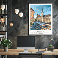 Munich Gothic Revival Travel Poster PosterGoat