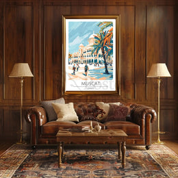 Muscat Oman Vibrant Cityscape Poster PosterGoat