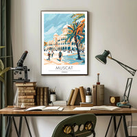 Muscat Oman Vibrant Cityscape Poster PosterGoat