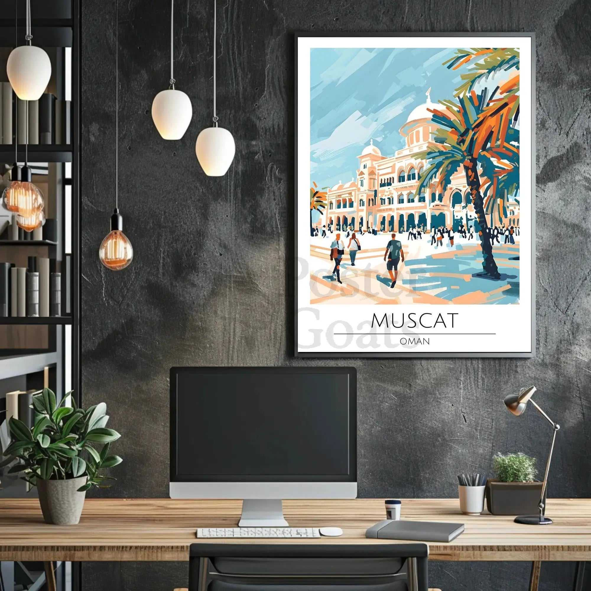 Muscat Oman Vibrant Cityscape Poster PosterGoat