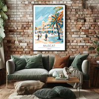 Muscat Oman Vibrant Cityscape Poster PosterGoat