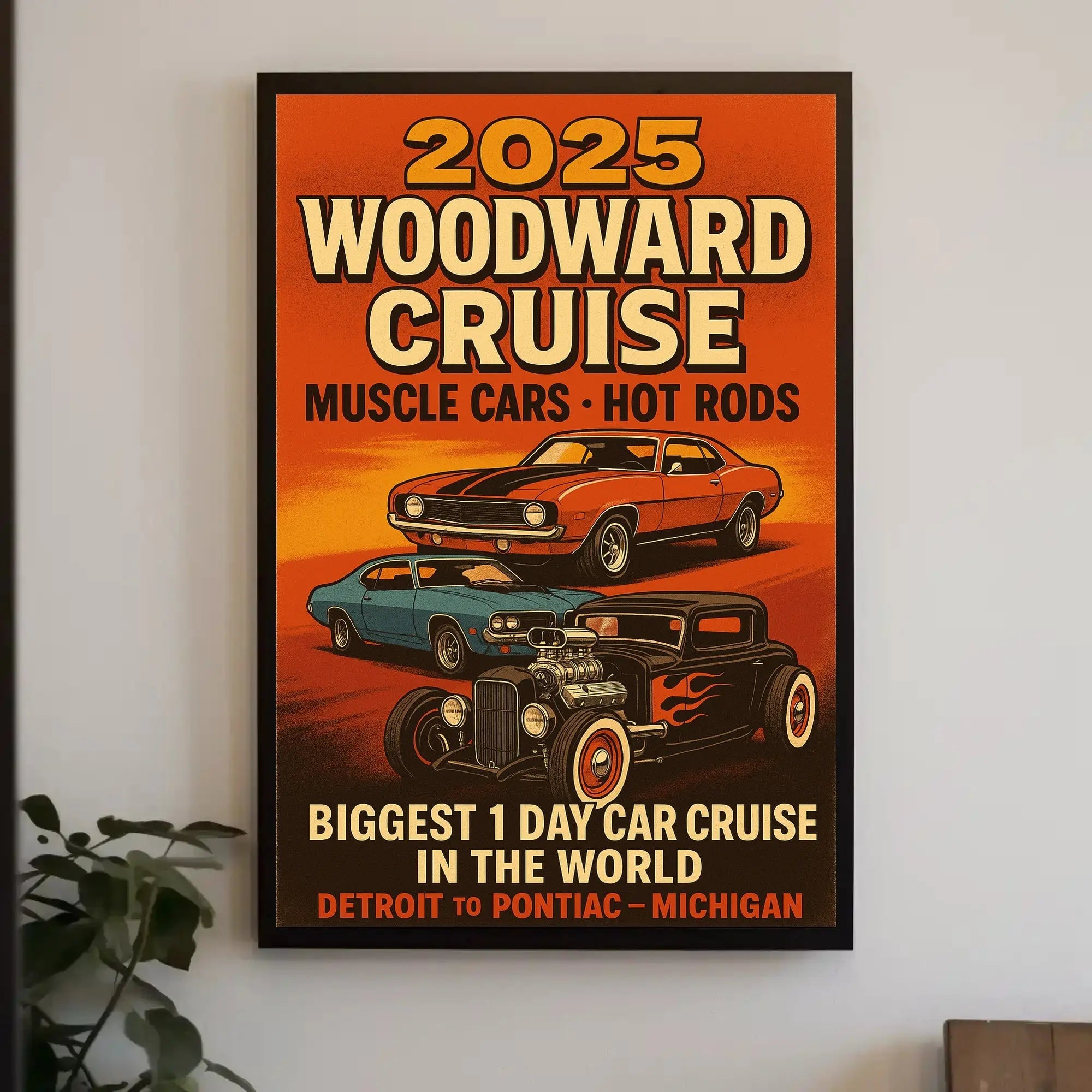 Muscle Cars Hot Rods 2025 Event Vintage Poster PosterGoat