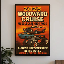 Muscle Cars Hot Rods 2025 Event Vintage Poster PosterGoat