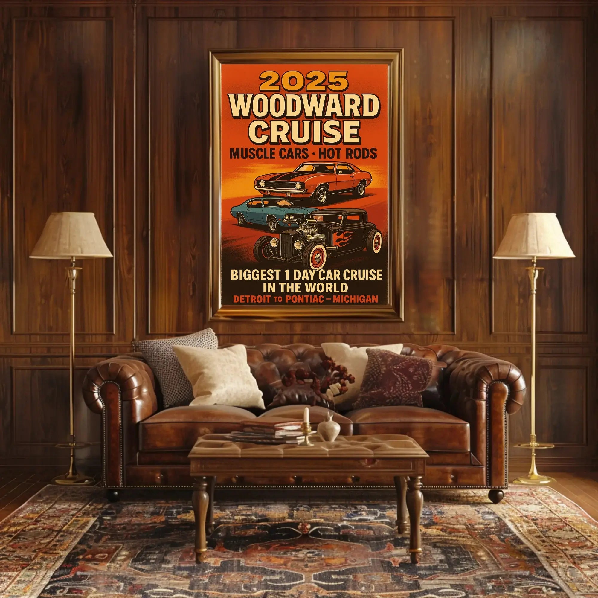 Muscle Cars Hot Rods 2025 Event Vintage Poster PosterGoat