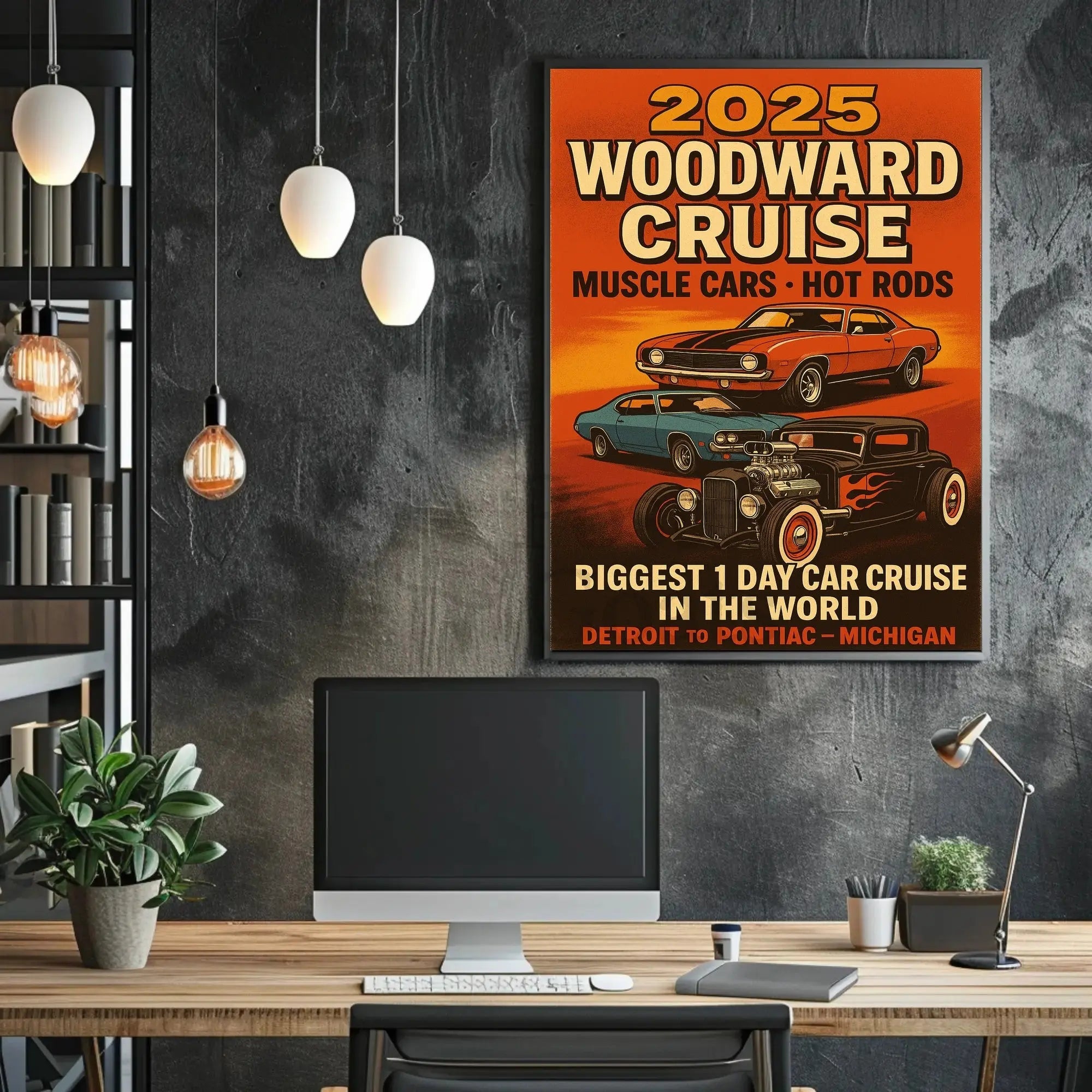 Muscle Cars Hot Rods 2025 Event Vintage Poster PosterGoat