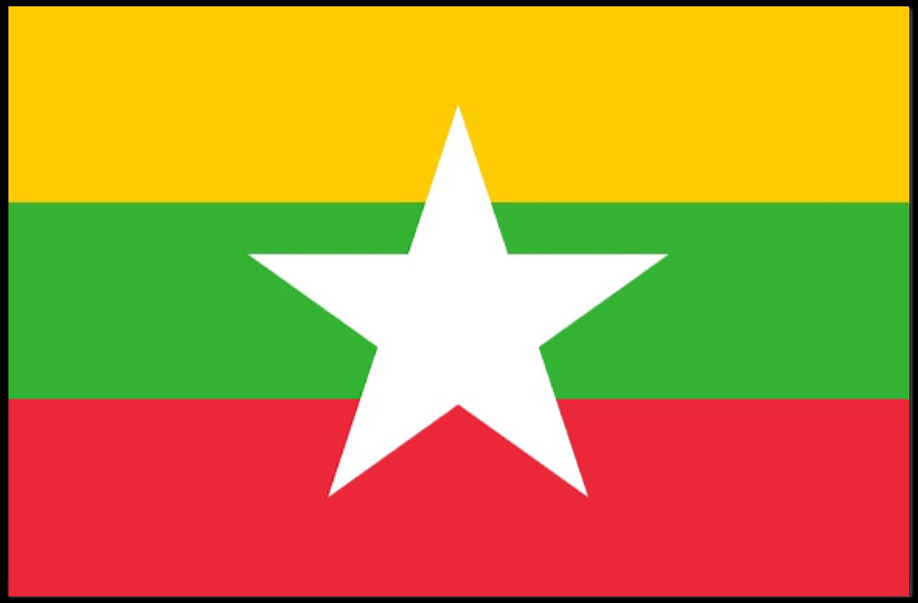 Myanmar Flag National Identity Wall Decor - Country Flag Poster PosterGoat