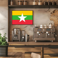 Myanmar Flag National Identity Wall Decor - Country Flag Poster PosterGoat