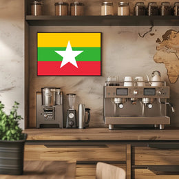 Myanmar Flag National Identity Wall Decor - Country Flag Poster PosterGoat