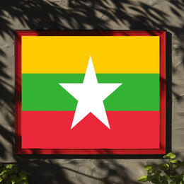 Myanmar Flag National Identity Wall Decor - Country Flag Poster PosterGoat