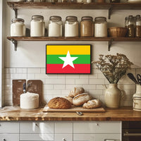 Myanmar Flag National Identity Wall Decor - Country Flag Poster PosterGoat