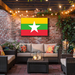 Myanmar Flag National Identity Wall Decor - Country Flag Poster PosterGoat