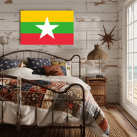 Myanmar Flag National Identity Wall Decor - Country Flag Poster PosterGoat