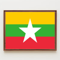Myanmar Flag National Identity Wall Decor - Country Flag Poster PosterGoat