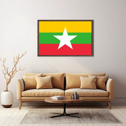 Myanmar Flag National Identity Wall Decor - Country Flag Poster PosterGoat