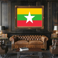 Myanmar Flag National Identity Wall Decor - Country Flag Poster PosterGoat